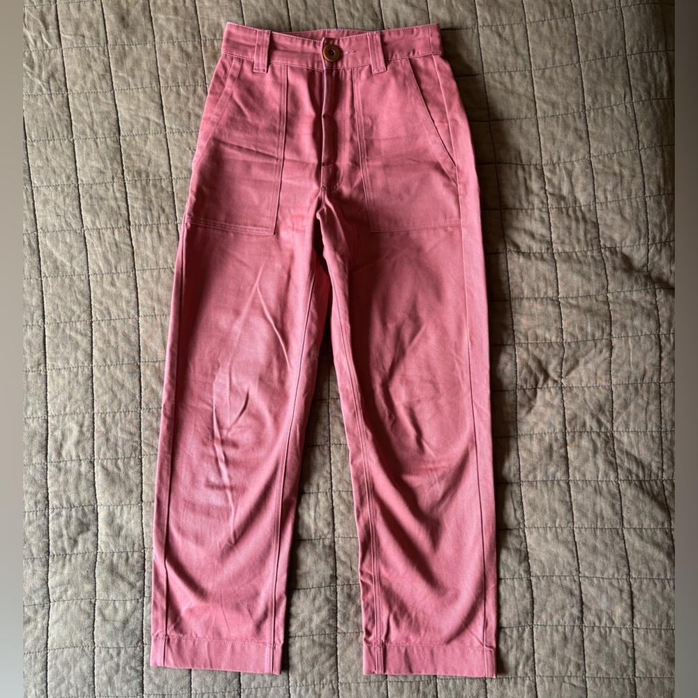 Beaton Linen Utility Pants in Nautical Red | 0